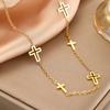 Minimalist Hollow Small Cross Chain Necklace Jewelry