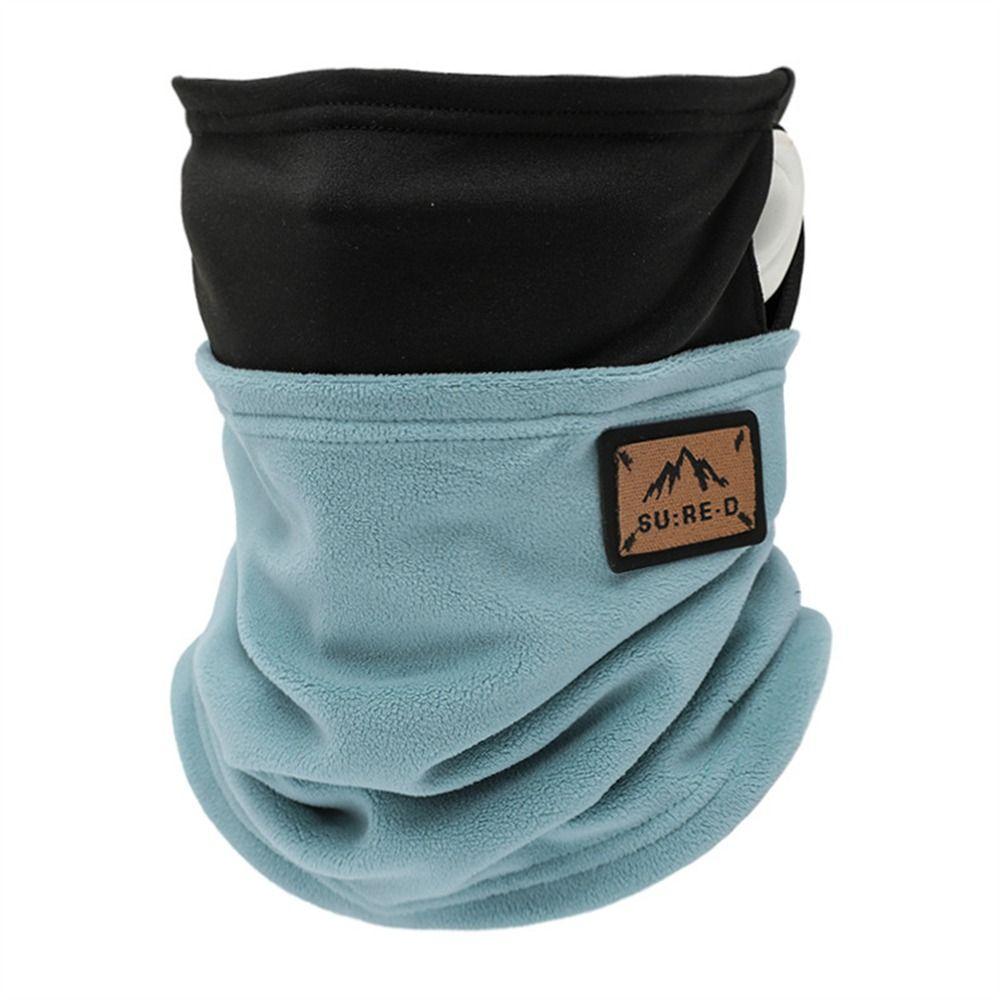 

Plush Ski Tube Scarf Fleece Half Face Mask Daily Ear Hanging Face Cover For Autumn Winter небо/синий