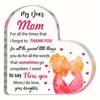 Mom Heart Keepsake - Appreciation Plaque for Birthday, Christmas & Mother's Day