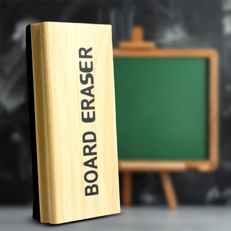 3Pcs Classroom Chalk Erasers Wood Chalkboard Eraser Dustless Chalkboard Eraser Cleaner for Office School Blackboard