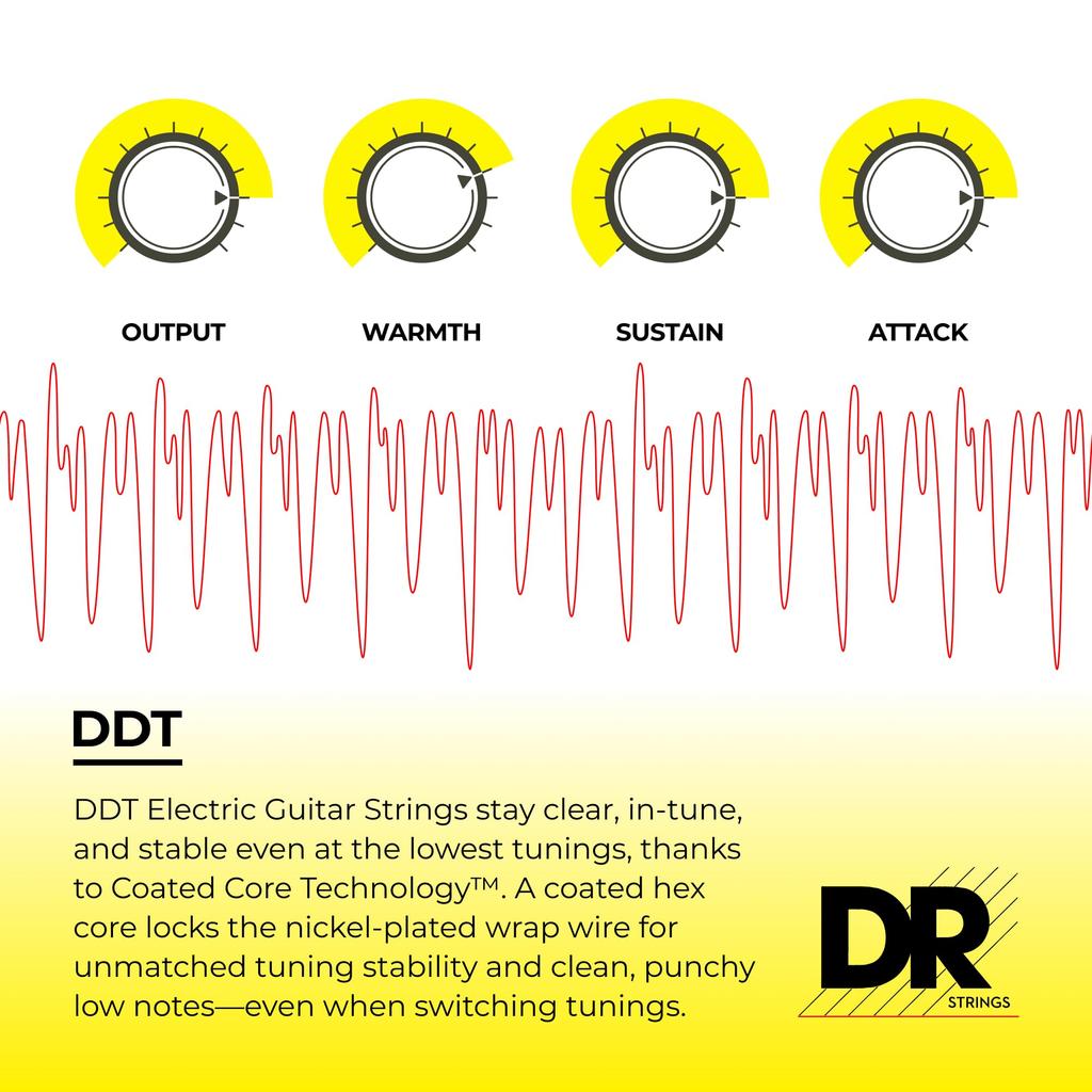 Corde elettriche DR 7 corde ACCORDATURA A DISCESA Nichelate .011-.065 DDT7-11 []