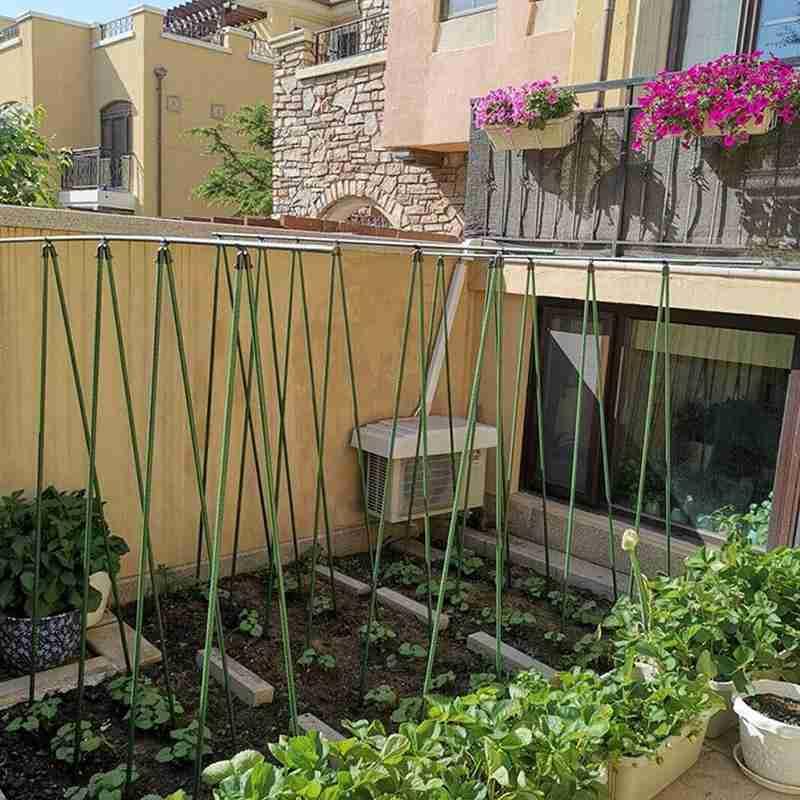 5PCS Anlage Unterstützung Markise Säule Zubehör EINE Clip Schnell Garten Up Stahl Klettern Reben Rohr Anlage Unterstützung Halterung Halterung set