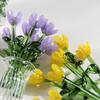 Simulerad Blomma Glasblomma Dekoration Färgglad Glasblomma Bukett för Hemrumsinredning