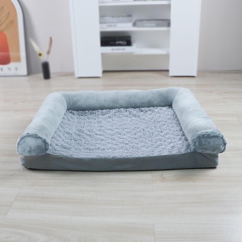 

Матрас для домашних животных Мягкий пушистый Теплый питомник Кошачья кровать Диван Всесезонный антипригарный мех Удобный плюшевый спальный питомник товары для животных L