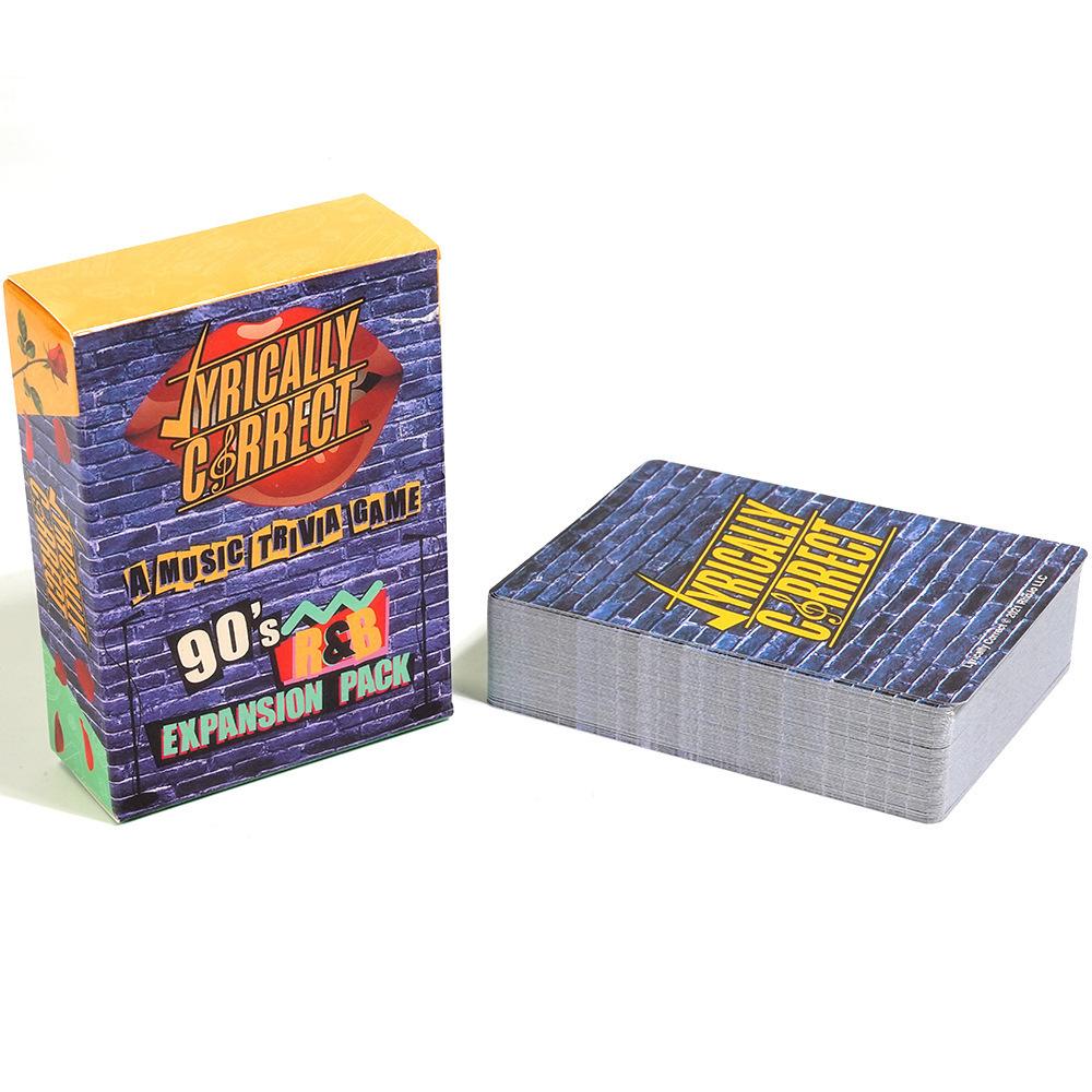Lyrically Correct Card Hip Hop Musics Fun for Adults Party Family Night Games