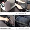 Armrest Cover Suitable for Toyota Camry 2007-2011 Leather Central Console Armrest Box Protector Pad (Black Leather + Black Stitch)