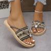[Fashionable | Elegant] Fashionable Elegant Women's Chinese Ethnic Flat Sandals | Women Shoes