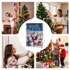Christmas Countdown Ornaments 2D Acrylic Advent Decoration Snowman Christmas Countdown Ornaments for Tree Branches Windowsills
