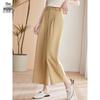 Women's T144K6622 Loose Wide-Leg Cropped Casual Pants
