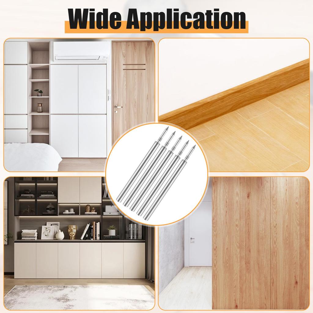 Double Head Skirting Thread Seamless Nails Invisible Security Screws & Nails for Molding Skirting Line Without Marks Nail Set