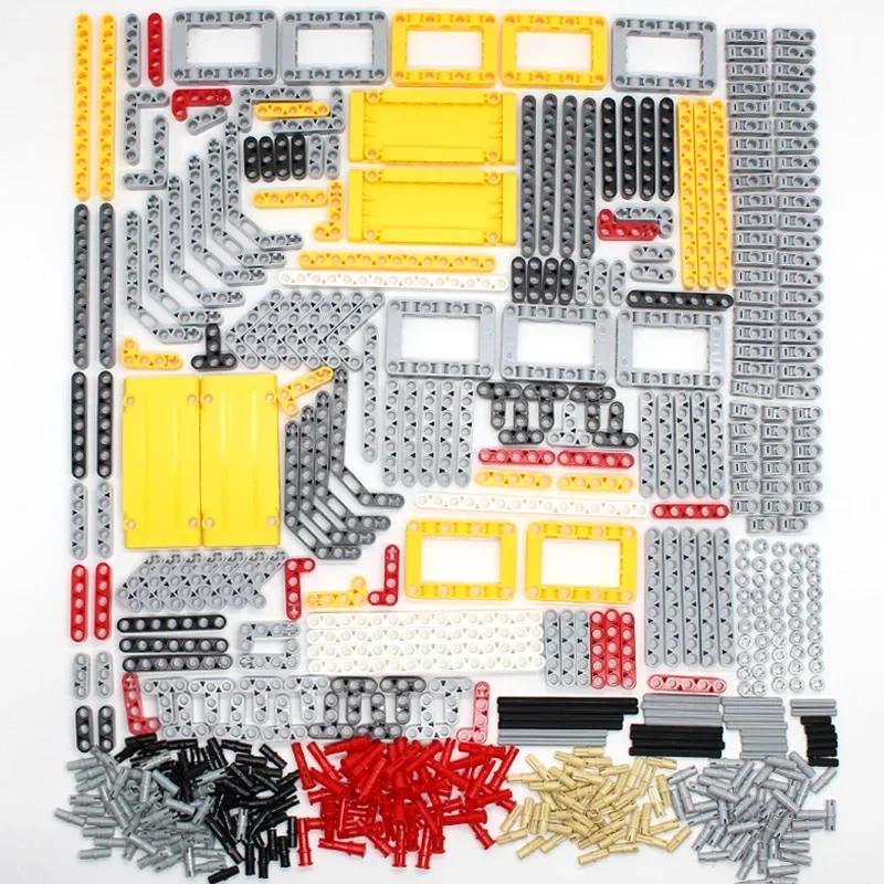 Non-Toxic Moc Building Blocks Technical Parts Pin Liftarm Studless Beam Axle Plug Connector Panel Gear Compatible Intellectual Toy