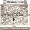Sweet Sixteen Birthday Banner, Silver White Sparkle Backdrop Wall Decor for Party