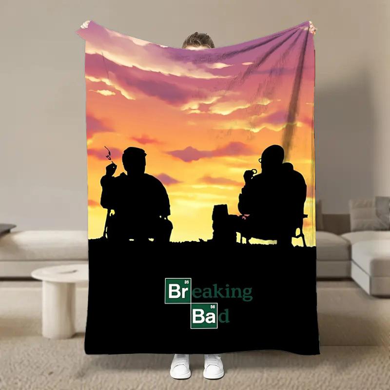 8 Size Breaking-Bad TV Show Series Flannel Blanket Home Sofa Lunch Break Blankets Children Student Blankets Nap Cover Kid Gift