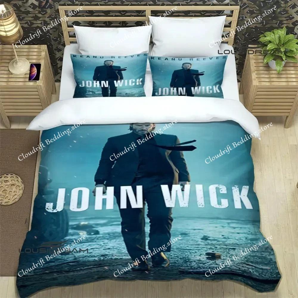 Movie John Wick Printed Bedding Sets Exquisite Bed Supplies Set Duvet Cover Bed Comforter Set Bedding Set Luxury Birthday Gift