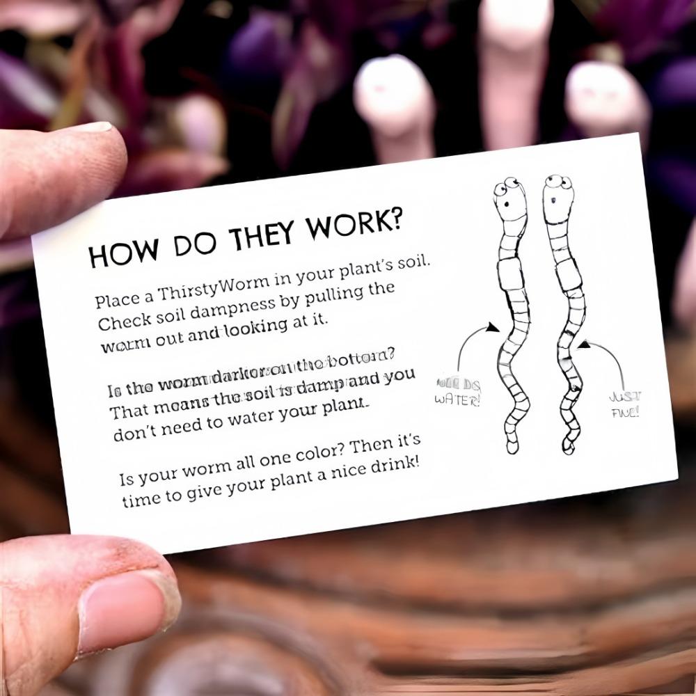 Funny Earthworm Soil Moisture Meter Metais Soil Tester Temperature Meter Plant Monitor Detector Indoor Outdoor Plant Lawn