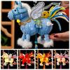 DIY Material Kit Luminous Horse Lantern Handmade with Tassel Handheld Lantern Year of The Horse Blessing Words