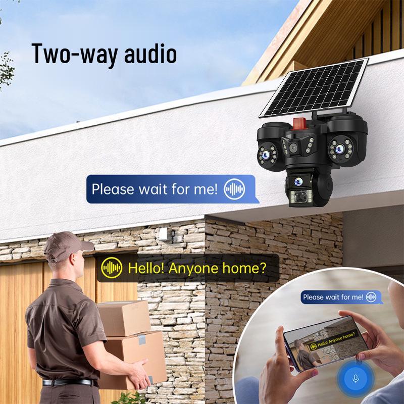 Solar 4M Pixels True Color HD 4G Outdoor Wireless Surveillance Camera for Fish Ponds