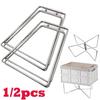Camping Foldable Metal Stand Folding Cooler Box Stand Ice Box Stand Iron Storage Box Bracket Outdoor Storage Boxes Shelves