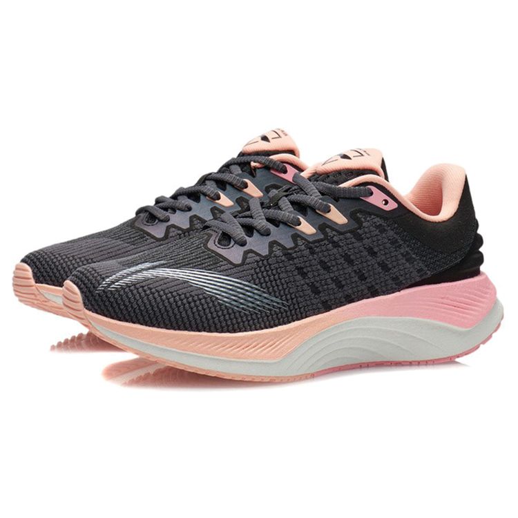 Li Ning Yue Ying Shock Absorbing Non-Slip Wear-Resistant Low-Top Running Shoes Women Sneaker Black ARHR146-5