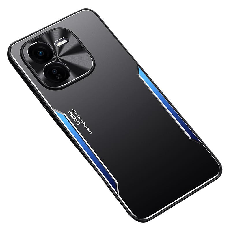 

For vivo iQOO Z9x 5G Case Wholesale Aluminum Alloy+TPU Shockproof Phone Cover Blue