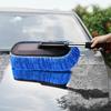 Retractable Fiber Car Wash Brush - Chenille Wax Mop for Dusting and Wiping