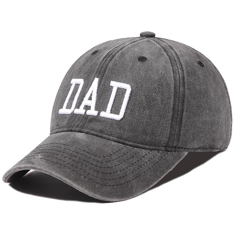 Vintage Washed Cotton Embroidered Dad & Mom Baseball Cap - Casual Duckbill Sun Hat