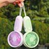 Handheld Desktop Fan with Lanyard Dual-Use Portable Cooling Fan for Students Commuting Traveling Type-C Fast Charging Low Noise Summer Gadget