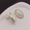 Vintage Imitation Pearl Earrings Without Piercing Exaggerated Fashion Earrings for Women