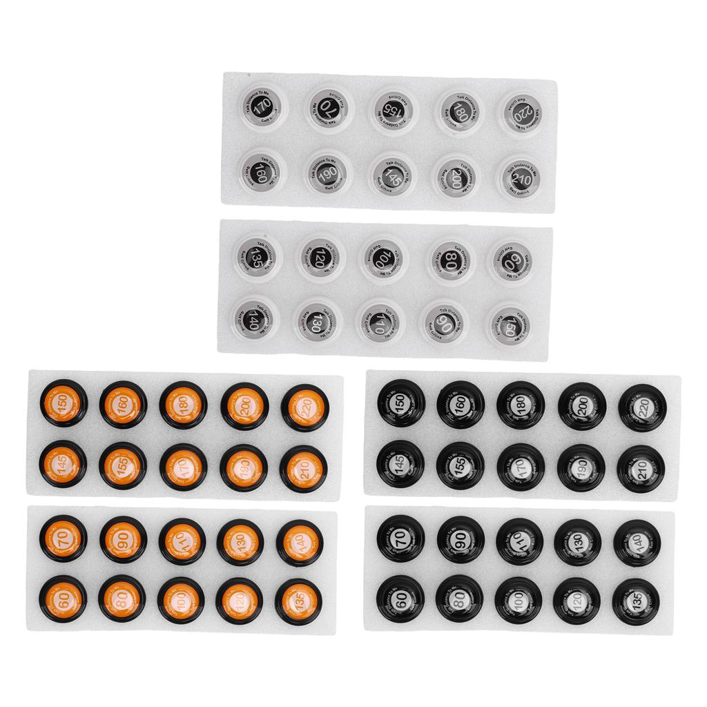 20pcs Club Distance Markers Ball Position Markers Club Yardage Sign ABS for Outdoor Sports
