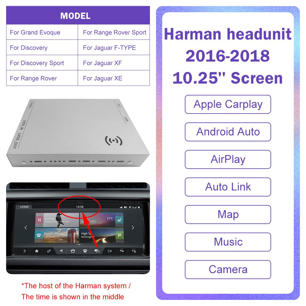 Wireless Carplay For Land Rover/Jaguar/Range Rover/Evoque/Discovery 2012-2018 Android Auto Multimedia USB Navigation Car Player