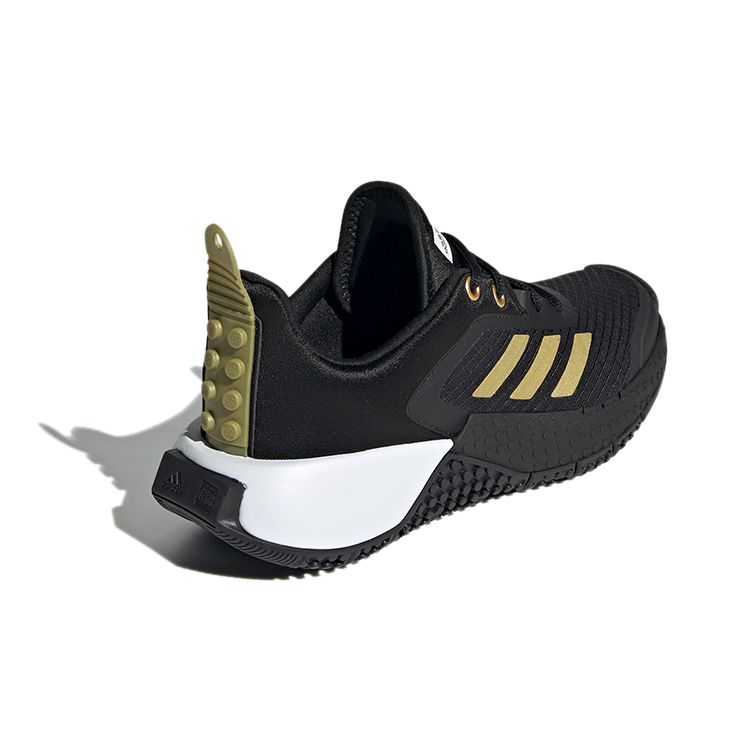 Adidas LEGO x Sport Big Kid Black Gold Metallic Kids Sneakers Core-Black Cloud-White FY8444