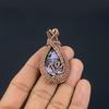 Copper Charoite Pendant Gemstone Jewelry, 999 Copper Wire Wrapped Pendant, Handmade Gift For Wife Pendant Jewelry