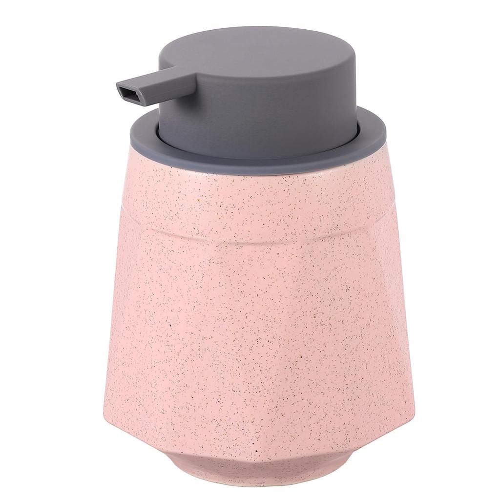 uxcell Foam Soap Dispenser Ceramic Foam Soap Pump for Bathroom 400ml Pink