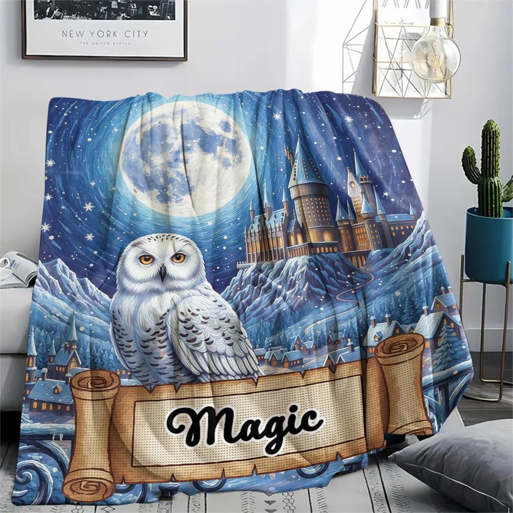 1Pc Cartoon Print Flannel Blanket, High Quality Comfortable for All Seasons, Home Decor, Warmth and Comfort, Perfect for Christmas Birthday Gift