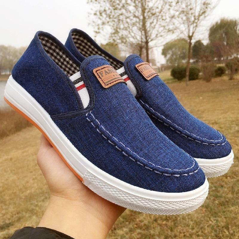Spring new canvas shoes soft-soled cloth shoes breathable shoes black shoes
