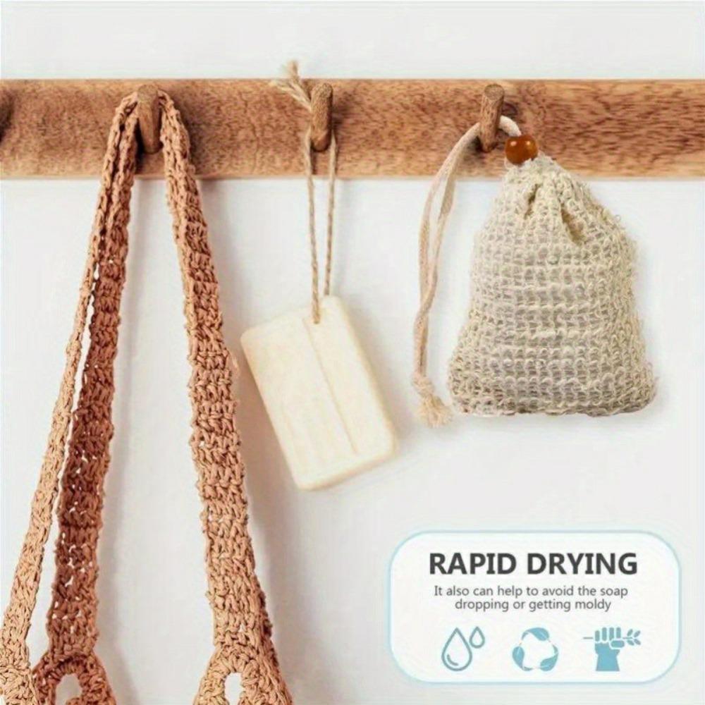 Natural Sisal Soap Bags Shower Bath Exfoliating Soap Saver Pouch Holder for Bath & Shower Use Soap Packaging Mesh Bags