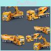 Mixer Simulation Excavator Truck Mounted Soil Truck Toy Model Rotate Can