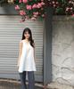 Julliapepe Natural Stripe Pants (Blue)