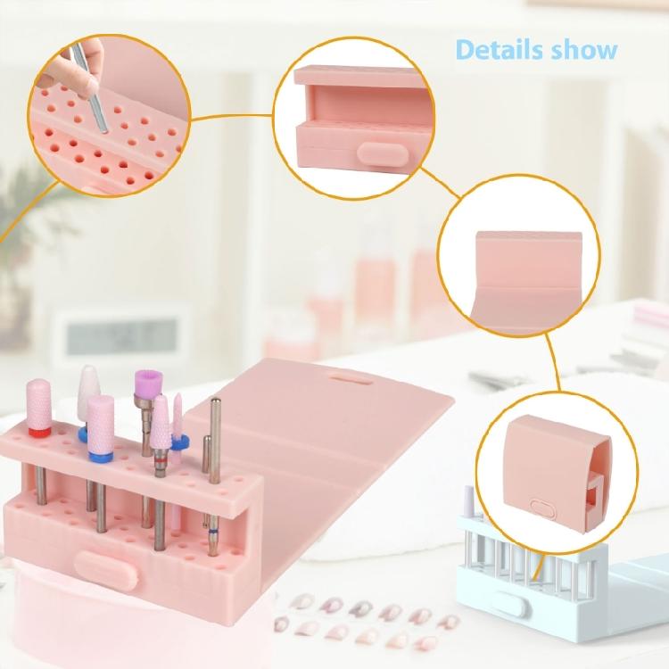 Practical Silicone Nail Drill Bit Storage Solution Compact And Stylish Nail Bit Holder For Efficient Tool Management