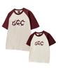 Geuleigaijeukeulleob 2-Type Raglan Color Block Ggc Logo T-Shirt Burgundy