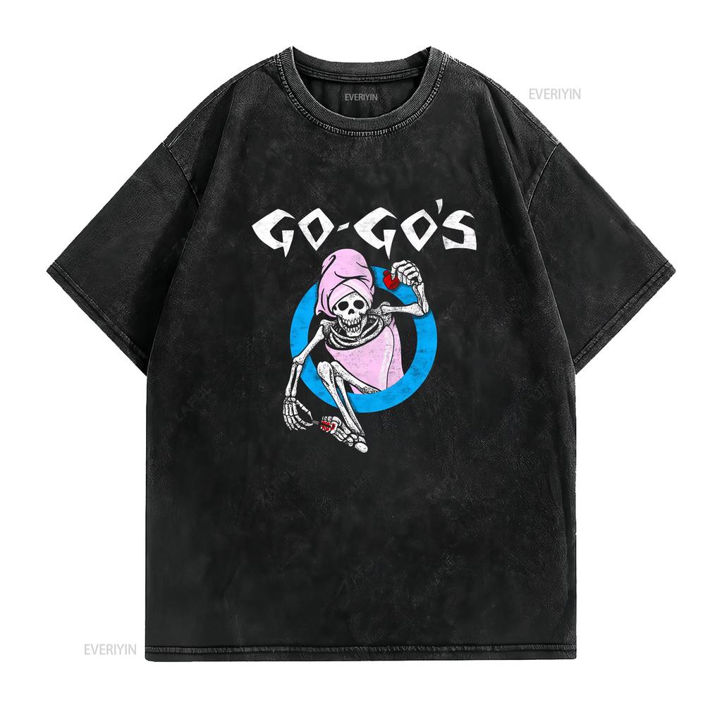 Retro Germ Germs The Go Gos Band T Shirt Funny Black S 5XL PB6921 Vintage Washed Graphic Casual Comfortable Unisex Fashion