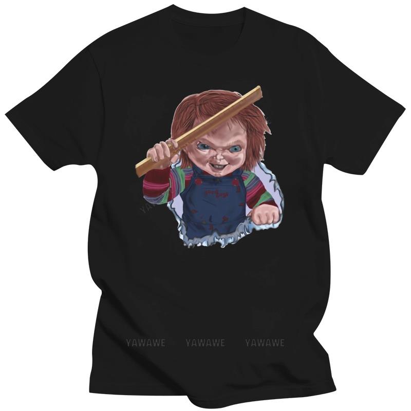 Printed Summer Chucky T Shirt For Mens Letter Harajuku Fashion Cotton T Shirts Classic Solid Color Short Sleeve Tee Shirt Hiphop
