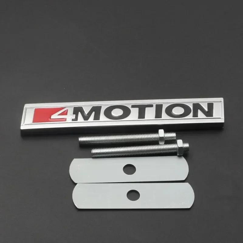 3D Metal 4 MOTION Logo Front Grille Badge Emblem Decals for VW Golf Tiguan Touareg Passat Polo Jetta Car Stickers Chrome zf3