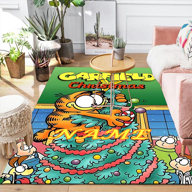 Custom 1Pc Garfield'S Adventure Rug Office Carpet Indoor Outdoor Entrance Doormat Nonslip Soft And Comfortable Living Room D291568