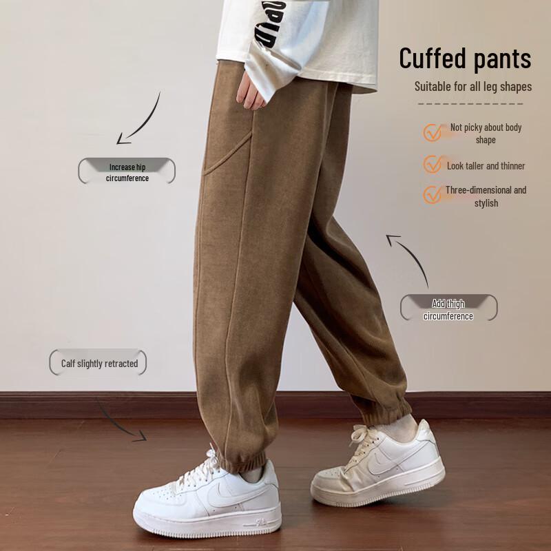 Jeanswest Men's Chenille Corduroy Jogger Pants