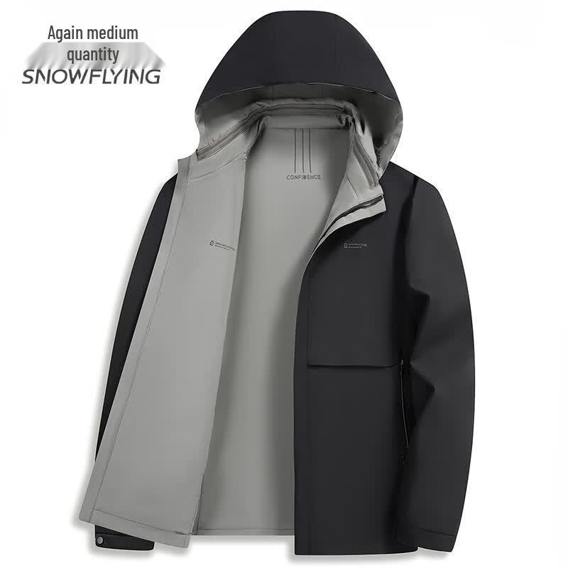 SNOWFLYING Мужская повседневная деловая куртка с капюшоном M