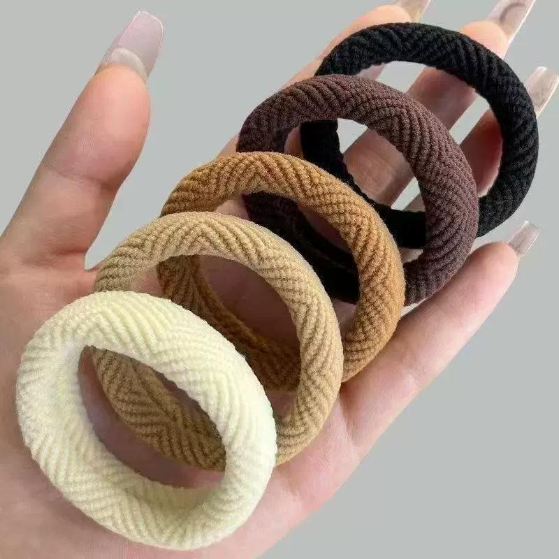 Simple, High-Elasticity, Seamless Hair Tie, Thickened Rubber Band, Women's Hair Accessory, Durable High Ponytail Scrunchie.