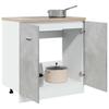 Lyon kitchen sink base cabinet in concrete gray 80x46x81.5 cm wood composite