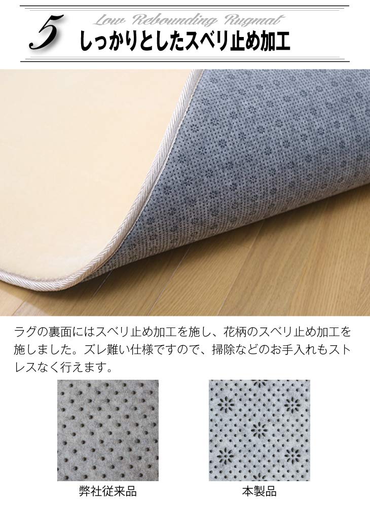 Freely Rug Memory Foam Extra Thick Diameter Antibacterial and Thick Rug All Microfiber Size Rug, 25mm, Round, 200cm, Anti-mite Treatment, Mat, Carpet,