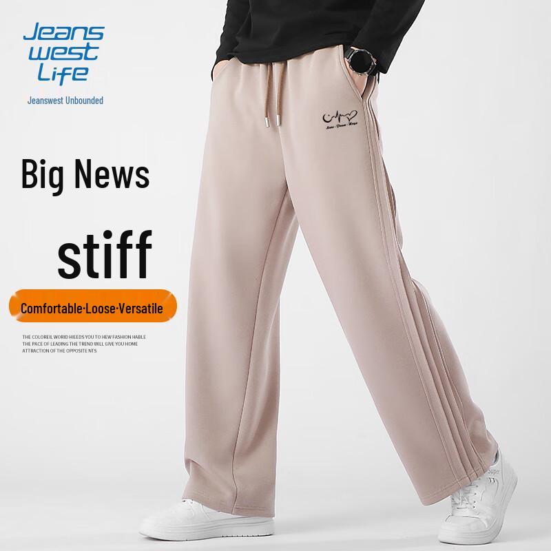 Jeanswest Life Men's Pleated Straight-Leg Casual Pants